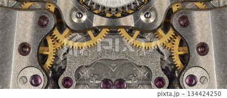 clockwork old mechanical watch, high resolution and detail clockwork old mechanical watch, high resolution and detail 134424250