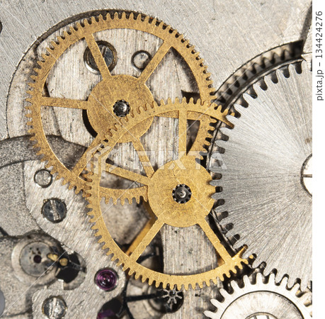 clockwork old mechanical watch, high resolution and detail clockwork old mechanical watch, high resolution and detail 134424276