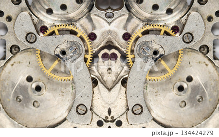 clockwork old mechanical watch, high resolution and detail 134424279