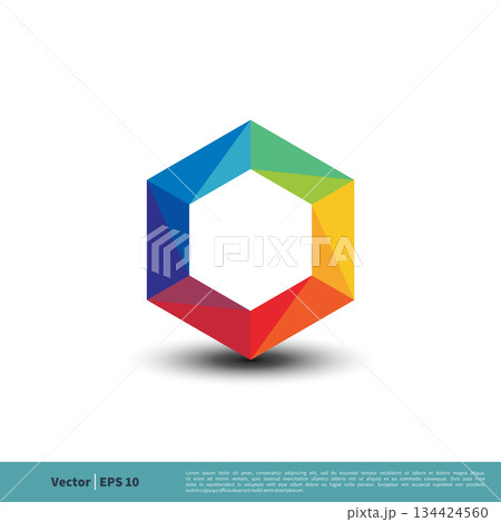 Colorful Hexagon Vector Logo Template Illustration Design. Vector EPS 10 Colorful Hexagon Vector Logo Template Illustration Design. Vector EPS 10 134424560