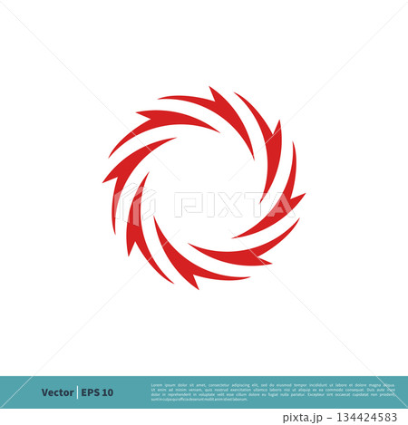 Flower Circle Star Icon Vector Logo Template Illustration Design. Vector EPS 10. 134424583