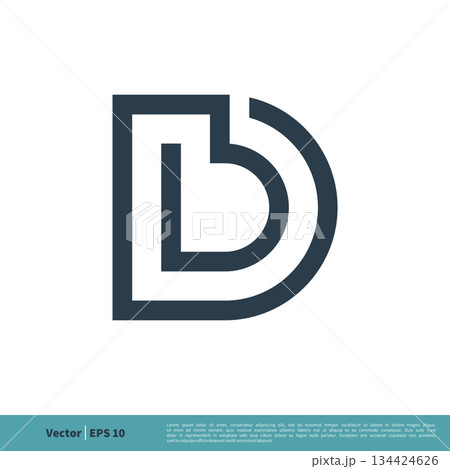 Letter D Icon Vector Logo Template Illustration Design. Vector EPS 10. Letter D Icon Vector Logo Template Illustration Design. Vector EPS 10. 134424626