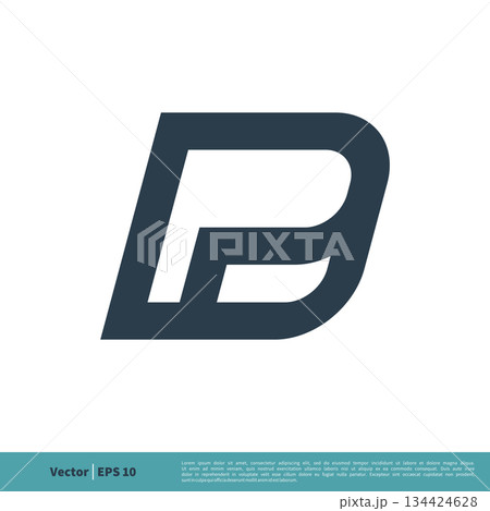 D P Letter Icon Vector Logo Template Illustration Design. Vector EPS 10. D P Letter Icon Vector Logo Template Illustration Design. Vector EPS 10. 134424628