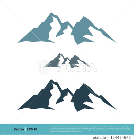 Stone / Rock Mountain Icon Vector Logo Template Illustration Design. Vector EPS 10. Stone / Rock Mountain Icon Vector Logo Template Illustration Design. Vector EPS 10. 134424679