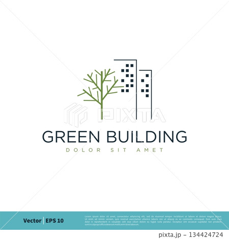 Eco Green Building Icon Vector Logo Template Illustration Design. Vector EPS 10. Eco Green Building Icon Vector Logo Template Illustration Design. Vector EPS 10. 134424724