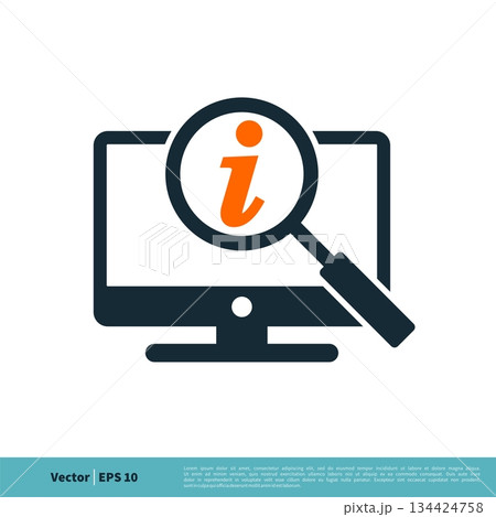 Screen, Monitor and Magnifying Glass Icon Vector Logo Template Illustration Design. Vector EPS 10. Screen, Monitor and Magnifying Glass Icon Vector Logo Template Illustration Design. Vector EPS 10. 134424758
