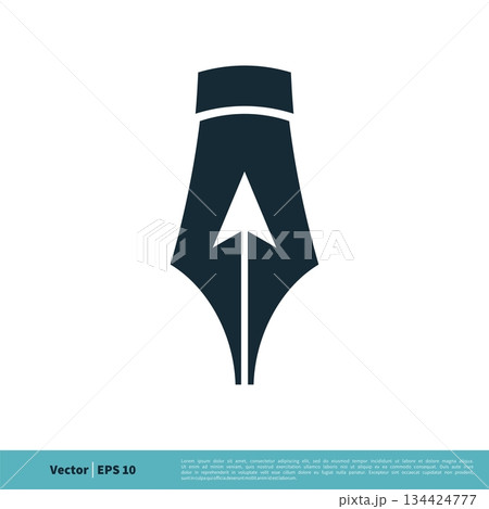 Arrow inside Pen Icon Vector Logo Template Illustration Design. Vector EPS 10. Arrow inside Pen Icon Vector Logo Template Illustration Design. Vector EPS 10. 134424777