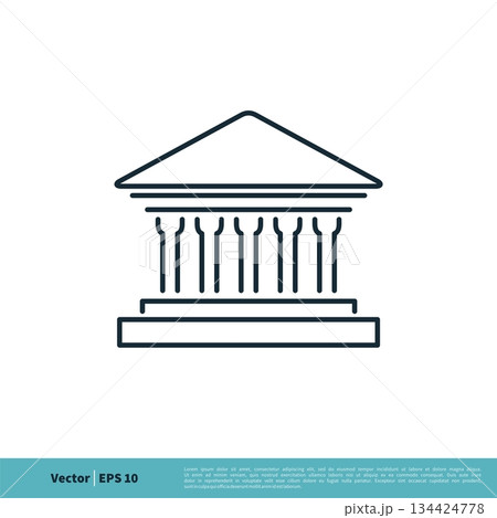 Building, Museum, Bank Icon Vector Logo Template Illustration Design. Vector EPS 10. Building, Museum, Bank Icon Vector Logo Template Illustration Design. Vector EPS 10. 134424778