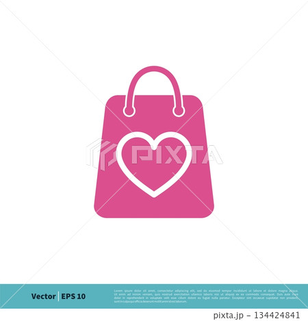 Shopping Bag Icon Vector Logo Template Illustration Design. Vector EPS 10. 134424841