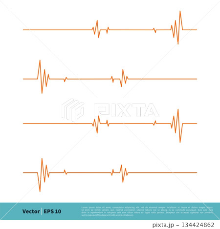 Heartbeat Cardiogram Icon Vector Logo Template Illustration Design. Vector EPS 10. Heartbeat Cardiogram Icon Vector Logo Template Illustration Design. Vector EPS 10. 134424862
