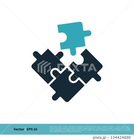 Jigsaw Puzzle Pieces Icon Vector Logo Template Illustration Design. Vector EPS 10. Jigsaw Puzzle Pieces Icon Vector Logo Template Illustration Design. Vector EPS 10. 134424880