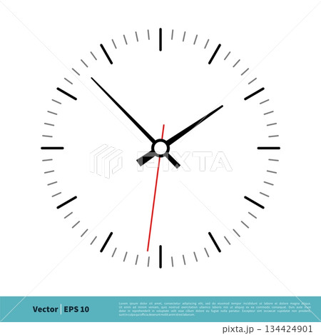 Clock Icon Vector logo Template Illustration Design. Vector EPS 10. 134424901