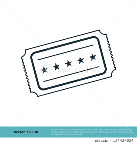 Ticket Access Icon Vector Logo Template Illustration Design. Vector EPS 10. 134424924