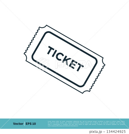 Ticket Access Icon Vector Logo Template Illustration Design. Vector EPS 10. 134424925