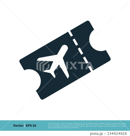 Airplane Ticket Icon Vector Logo Template Illustration Design. Vector EPS 10. Airplane Ticket Icon Vector Logo Template Illustration Design. Vector EPS 10. 134424928