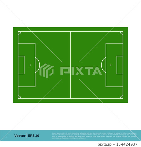 Soccer Field, Football Field Top View Vector Template Illustration Design. Vector EPS 10. Soccer Field, Football Field Top View Vector Template Illustration Design. Vector EPS 10. 134424937