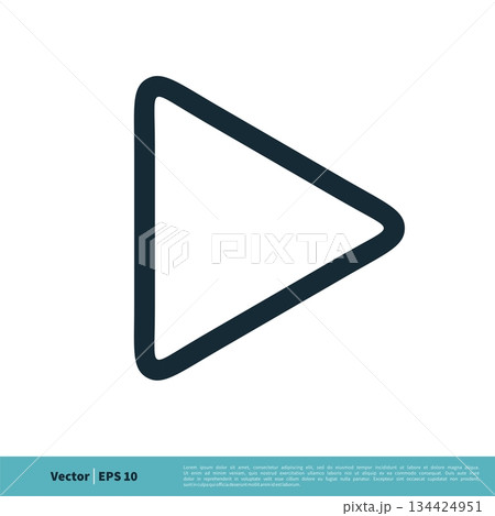 Triangle Play Button Icon Vector Logo Template Illustration Design. Vector EPS 10. Triangle Play Button Icon Vector Logo Template Illustration Design. Vector EPS 10. 134424951