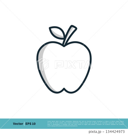 Apple Fruit Icon Vector Logo Template Illustration Design. Vector EPS 10. 134424973