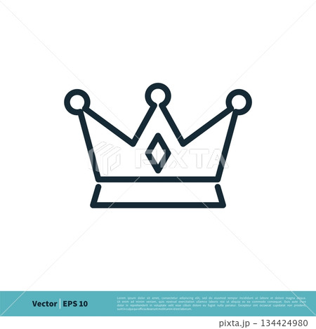 Crown Icon Vector Logo Template Illustration Design. Vector EPS 10. 134424980