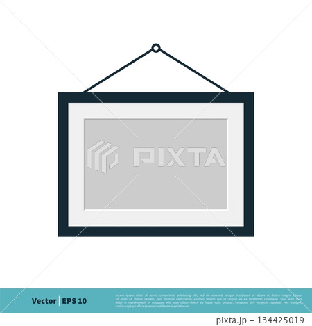 Blank Frame Hanging for your Poster Icon Vector Template Illustration Design. Vector EPS 10. Blank Frame Hanging for your Poster Icon Vector Template Illustration Design. Vector EPS 10. 134425019