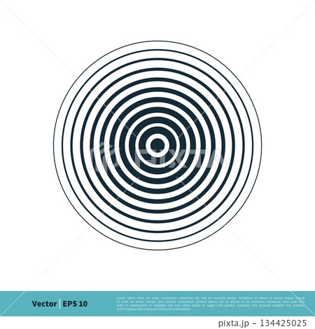 Red rings. Pain circle. Symbol of pain. Medical design icon vector template illustration Illustration Design. Vector EPS 10. 134425025