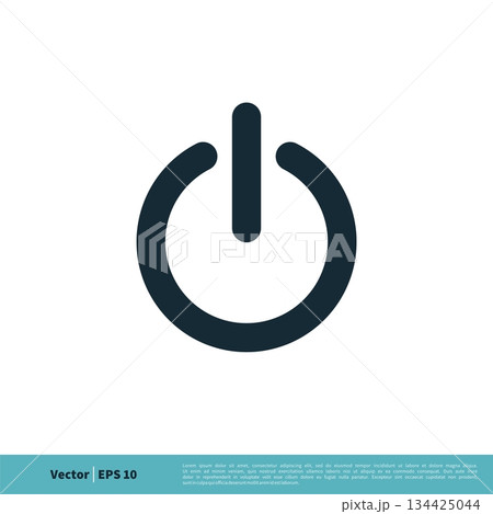 Power Button Icon Vector Logo Template Illustration Design. Vector EPS 10. Power Button Icon Vector Logo Template Illustration Design. Vector EPS 10. 134425044