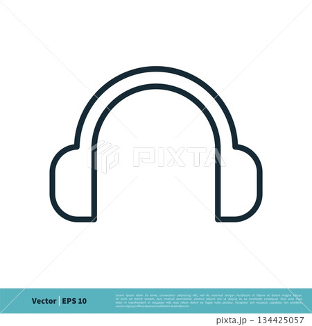 Earphone, Headset, Headphone Icon Vector Logo Template Illustration Design. Vector EPS 10. Earphone, Headset, Headphone Icon Vector Logo Template Illustration Design. Vector EPS 10. 134425057