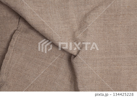 Close-up of natural burlap fabric Close-up of natural burlap fabric 134425228