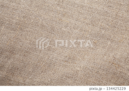 Close-up of natural burlap fabric Close-up of natural burlap fabric 134425229