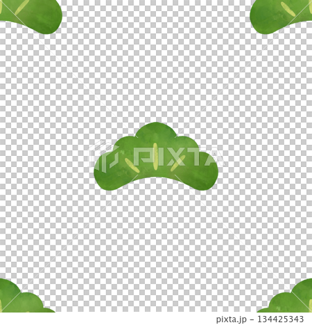 松樹水彩無縫圖案 日式圖案 新年吉祥植物背景素材 134425343