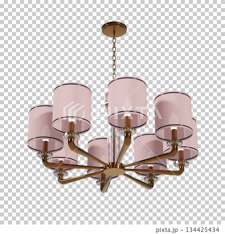 chandelier on the ceiling isolated on transparent background, hanging lamp, pendant light, 3D illustration, cg render chandelier on the ceiling isolated on transparent background, hanging lamp, pendant light, 3D illustration, cg render 134425434