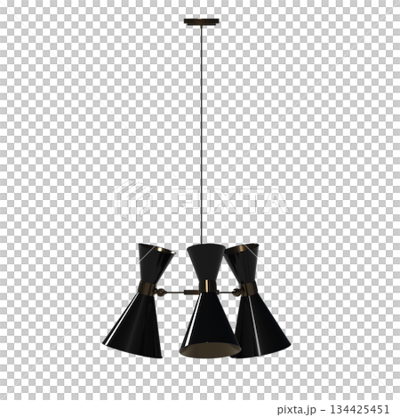 chandelier on the ceiling isolated on transparent background, hanging lamp, pendant light, 3D illustration, cg render chandelier on the ceiling isolated on transparent background, hanging lamp, pendant light, 3D illustration, cg render 134425451