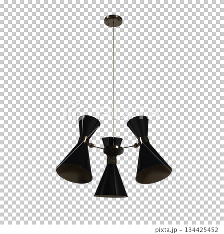 chandelier on the ceiling isolated on transparent background, hanging lamp, pendant light, 3D illustration, cg render chandelier on the ceiling isolated on transparent background, hanging lamp, pendant light, 3D illustration, cg render 134425452