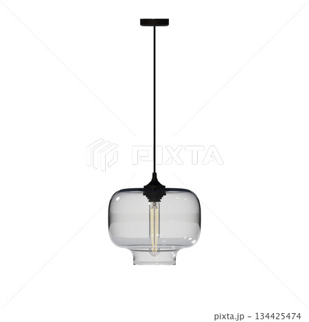 chandelier on the ceiling isolated on transparent background, hanging lamp, pendant light, 3D illustration, cg render chandelier on the ceiling isolated on transparent background, hanging lamp, pendant light, 3D illustration, cg render 134425474