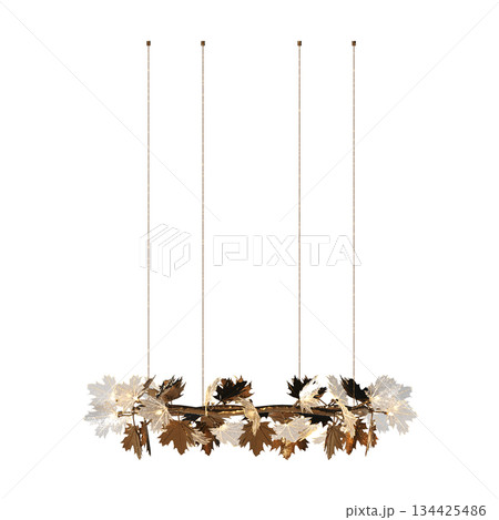 chandelier on the ceiling isolated on transparent background, hanging lamp, pendant light, 3D illustration, cg render chandelier on the ceiling isolated on transparent background, hanging lamp, pendant light, 3D illustration, cg render 134425486
