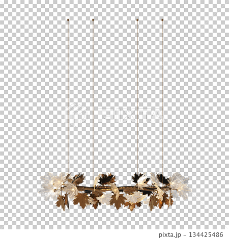 chandelier on the ceiling isolated on transparent background, hanging lamp, pendant light, 3D illustration, cg render chandelier on the ceiling isolated on transparent background, hanging lamp, pendant light, 3D illustration, cg render 134425486