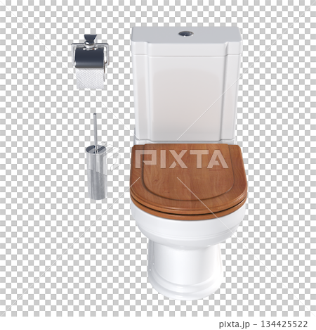 Lavatory pan isolated on a transparent background, bidet, 3D illustration, and CG render Lavatory pan isolated on a transparent background, bidet, 3D illustration, and CG render 134425522
