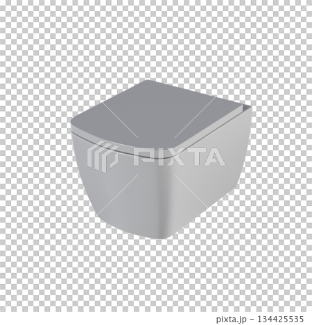 Lavatory pan isolated on a transparent background, bidet, 3D illustration, and CG render Lavatory pan isolated on a transparent background, bidet, 3D illustration, and CG render 134425535