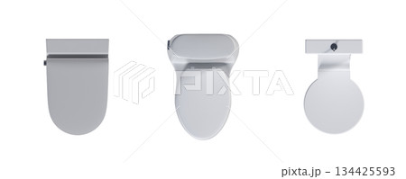 Lavatory pan isolated on a transparent background, bidet, 3D illustration, and CG render 134425593