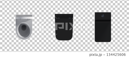 Lavatory pan isolated on a transparent background, bidet, 3D illustration, and CG render 134425606