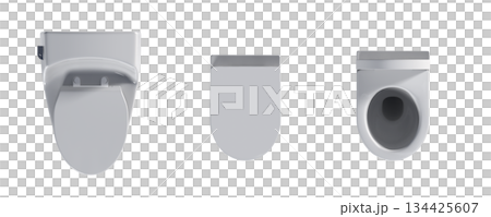Lavatory pan isolated on a transparent background, bidet, 3D illustration, and CG render Lavatory pan isolated on a transparent background, bidet, 3D illustration, and CG render 134425607