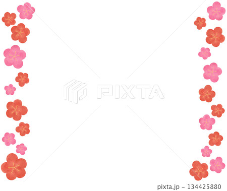 梅 水彩フレーム 和柄 飾り枠 正月 春 和風 背景素材 デザイン素材 梅 水彩フレーム 和柄 飾り枠 正月 春 和風 背景素材 デザイン素材 134425880