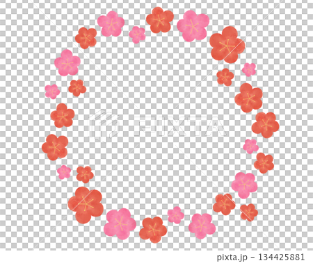 梅花水彩圓形相框日式圖案裝飾框新年春季日式風格背景素材設計材料 梅花水彩圓形相框日式圖案裝飾框新年春季日式風格背景素材設計材料 134425881