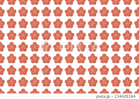梅 水彩シームレスパターン 和柄 春 正月 花 背景素材 デザイン素材 梅 水彩シームレスパターン 和柄 春 正月 花 背景素材 デザイン素材 134426164
