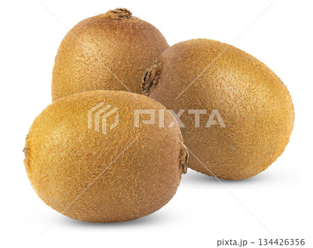 Group of kiwi fruits isolated. Three kiwi fruits isolated on white background. Group of kiwi fruits isolated. Three kiwi fruits isolated on white background. 134426356