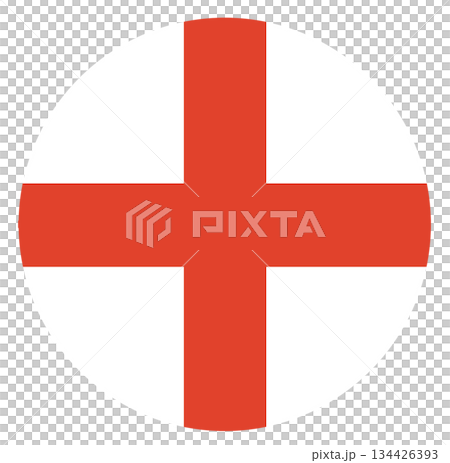 Round National England flag isolated in circle. Round National England flag isolated in circle. 134426393