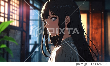 美しい女性のイラスト 134426908