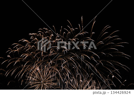 Fireworks on the dark sky background at festival. Fireworks on the dark sky background at festival. 134426924
