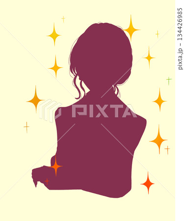 女性 上半身 キラキラ 女性 上半身 キラキラ 134426985