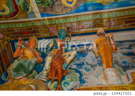 figures depicting entire history Buddha, starting from birth. 134427101